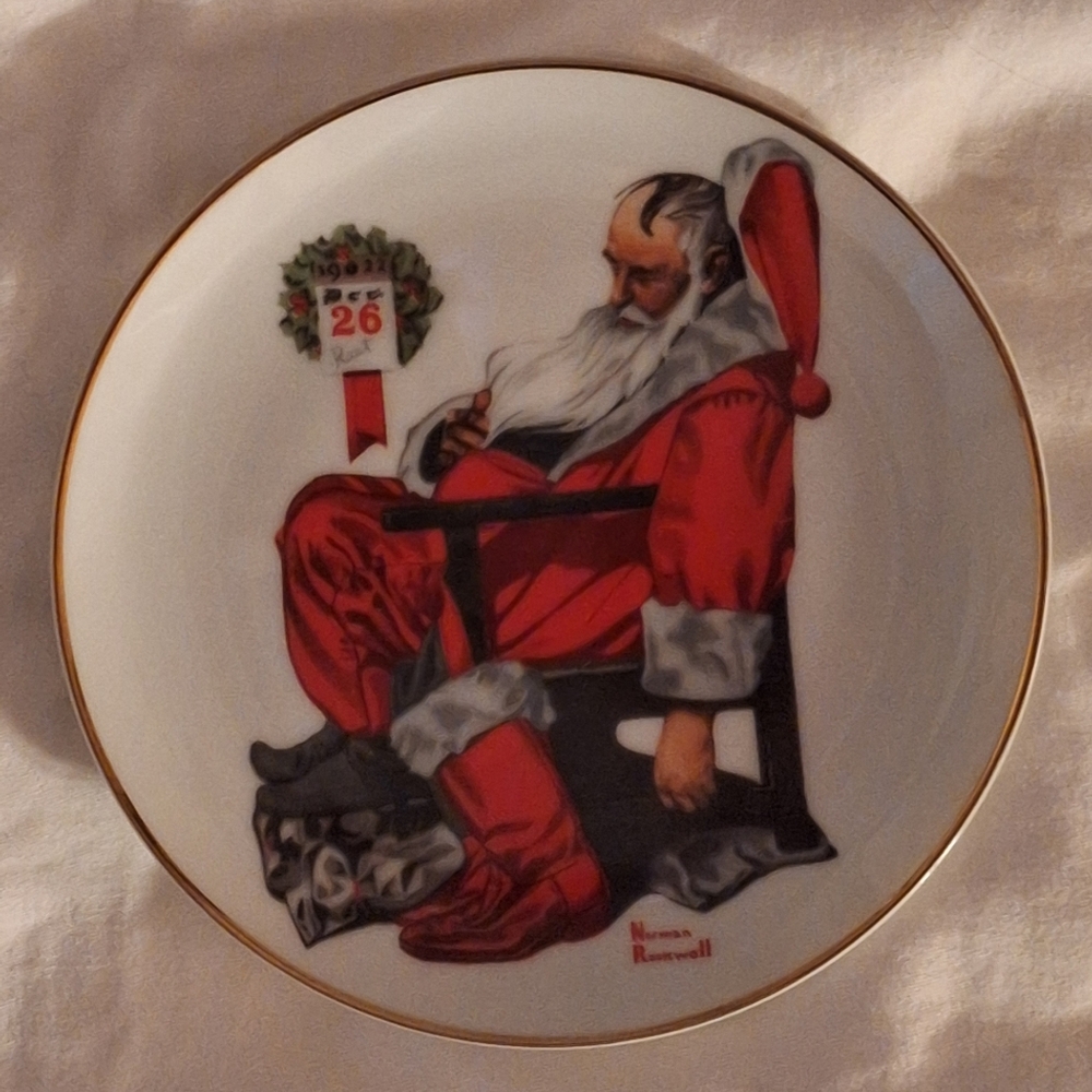 Norman Rockwell Christmas Plate Norman Rockwell "The Day After Christmas" Plate